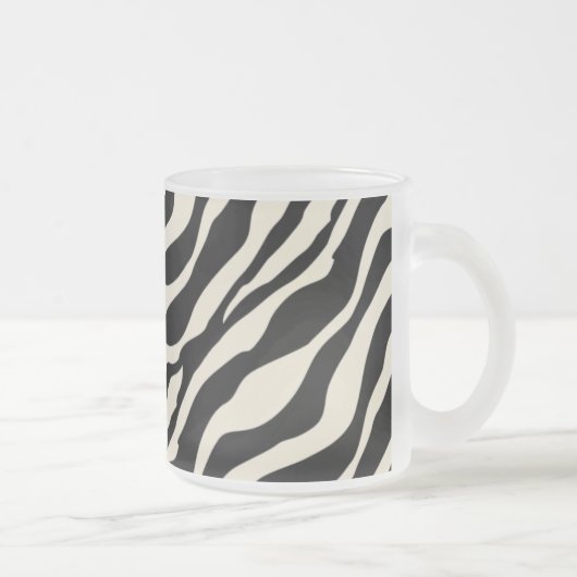 Zebra Print Mattiert Glass Tasse (Rechts)