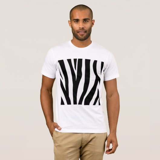 Zebra Print Mens T - Shirt (Vorne ganz)