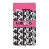 Zebra Print Mini Hersheys Label (Vorne)