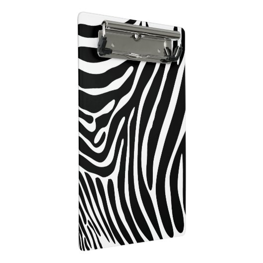 Zebra Print Mini-Zwischenablage Mini Klemmbrett (Schrägansicht)