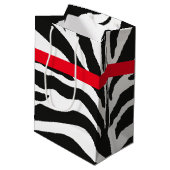 Zebra Print Mittlere Geschenktüte (Rückseite Schrägansicht)