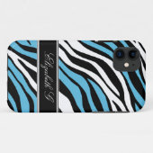 Zebra Print Mix Blue iPhone 5 Fall Case-Mate iPhone Hülle (Rückseite (Horizontal))