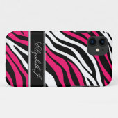 Zebra Print Mix Fuchsia iPhone 5 Fall Case-Mate iPhone Hülle (Rückseite (Horizontal))