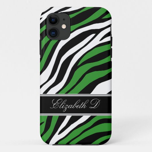 Zebra Print Mix Green iPhone 5 Fall Case-Mate iPhone Hülle (Rückseite)