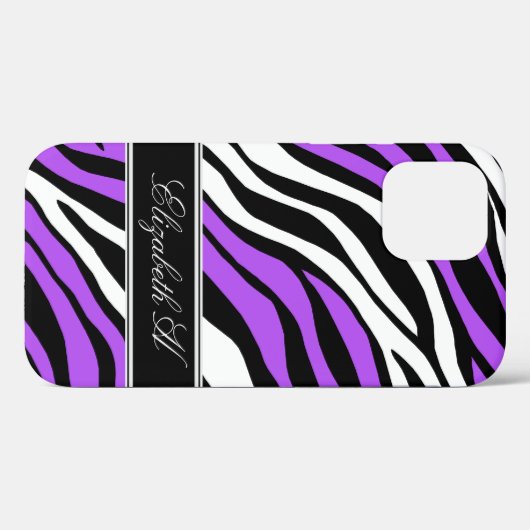 Zebra Print Mix Lila Case-Mate iPhone Hülle (Rückseite (Horizontal))