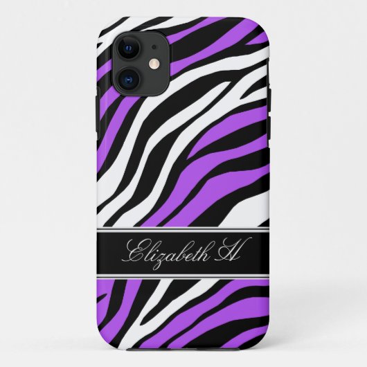 Zebra Print Mix Lila iPhone 5 Fall Case-Mate iPhone Hülle (Rückseite)