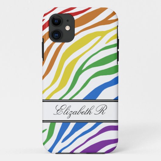 Zebra Print Mix Rainbow iPhone 5 Fall Case-Mate iPhone Hülle (Rückseite)