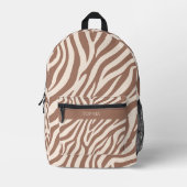 Zebra Print-Mocha Mousse Bedruckter Rucksack (Vorderseite)