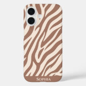 Zebra Print-Mocha Mousse Case-Mate iPhone Hülle (Rückseite)
