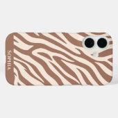 Zebra Print-Mocha Mousse Case-Mate iPhone Hülle (Rückseite (Horizontal))