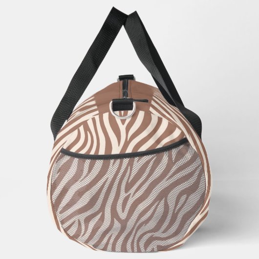 Zebra Print-Mocha Mousse Duffle Bag (Rechts)