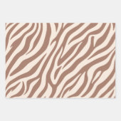 Zebra Print-Mocha Mousse Geschenkpapier Set (Vorderseite 2)