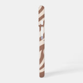 Zebra Print-Mocha Mousse iPhone 16 Hülle (Linke Seite)