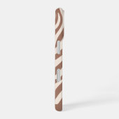 Zebra Print-Mocha Mousse iPhone 16 Hülle (Rechte Seite)