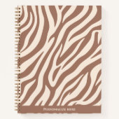 Zebra Print-Mocha Mousse- Notizblock (Vorderseite)