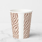 Zebra Print-Mocha Mousse Pappbecher (Rechts)