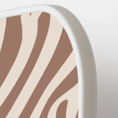 Zebra Print-Mocha Mousse Pickleball Schläger (Linke Seite)