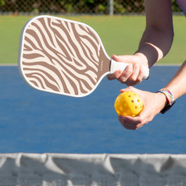 Zebra Print-Mocha Mousse Pickleball Schläger