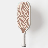 Zebra Print-Mocha Mousse Pickleball Schläger (Links)