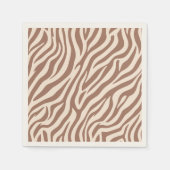 Zebra Print-Mocha Mousse Serviette (Vorderseite)