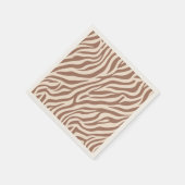 Zebra Print-Mocha Mousse Serviette (Ecke)