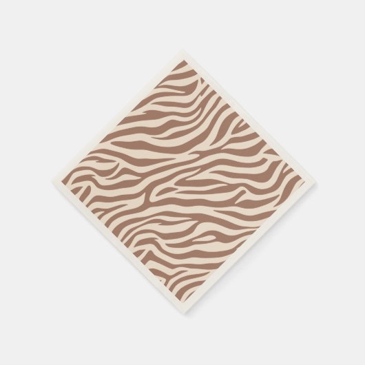 Zebra Print-Mocha Mousse Serviette (Ecke)