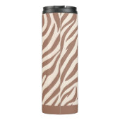 Zebra Print-Mocha Mousse Thermosbecher (Rückseite)