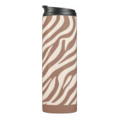Zebra Print-Mocha Mousse Thermosbecher (Nach rechts gedreht)