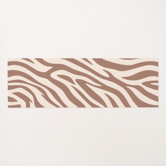 Zebra Print-Mocha Mousse Yogamatte (Rückseite (Horizontal))