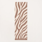 Zebra Print-Mocha Mousse Yogamatte (Vorderseite)