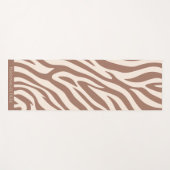 Zebra Print-Mocha Mousse Yogamatte (Vorderseite (Horizontal))