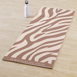 Zebra Print-Mocha Mousse Yogamatte