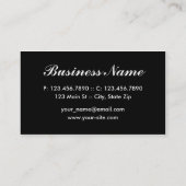 Zebra Print Modern Elegant Stilvoll Visitenkarte (Rückseite)