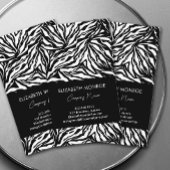 Zebra Print Modern Visitenkarte