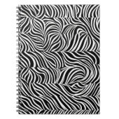 Zebra Print Monochrome Notebook Notizblock (Vorderseite)