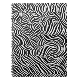 Zebra Print Monochrome Notebook Notizblock