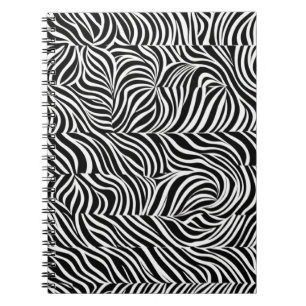 Zebra Print Monochrome Notebook Notizblock