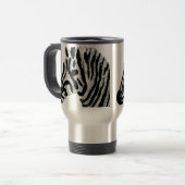 Zebra Print Monochrome Stricktier Reisebecher (Vorderseite Links)
