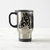 Zebra Print Monochrome Stricktier Reisebecher (Links)