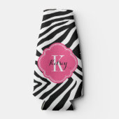 Zebra Print Monogram Flaschenkühler (Vorderseite)