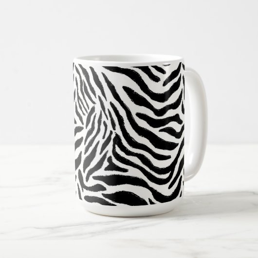 Zebra Print Mug Kaffeetasse (VorderseiteRechts)