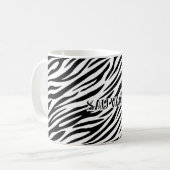Zebra Print Mug with "Wild" Text Kaffeetasse (Vorderseite Links)