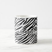 Zebra Print Mug with "Wild" Text Kaffeetasse (Mittel)