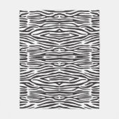 Zebra Print Muster Schwarz-Weiß Fleece Blanken (Vorderseite)