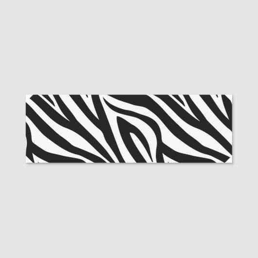 Zebra Print Namensschild (Vorderseite)