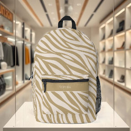 Zebra Print-Neutral- Bedruckter Rucksack
