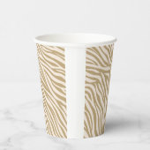 Zebra Print-Neutral Beige Pappbecher (Rechts)