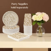 Zebra Print-Neutral Beige Pappbecher