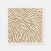Zebra Print-Neutral Beige Serviette (Vorderseite)