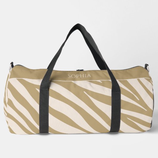 Zebra Print-Neutral- Duffle Bag (Vorderseite)